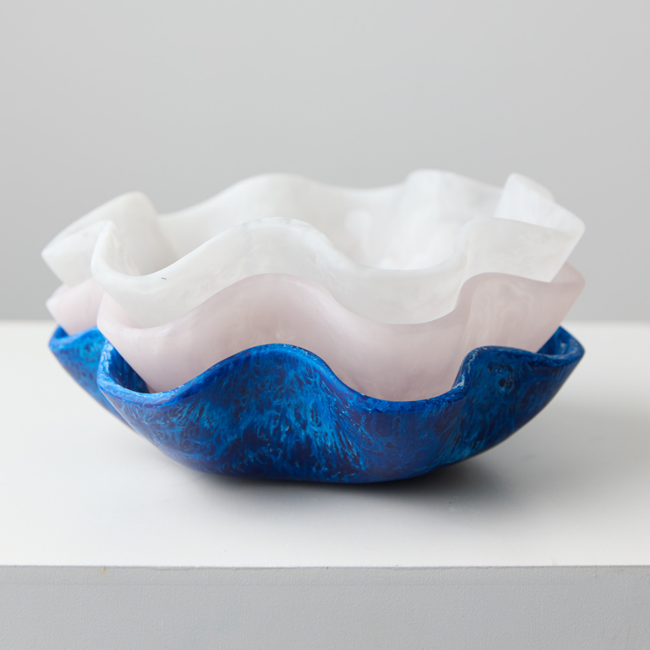 Resin Salad Bowl Flower Pink