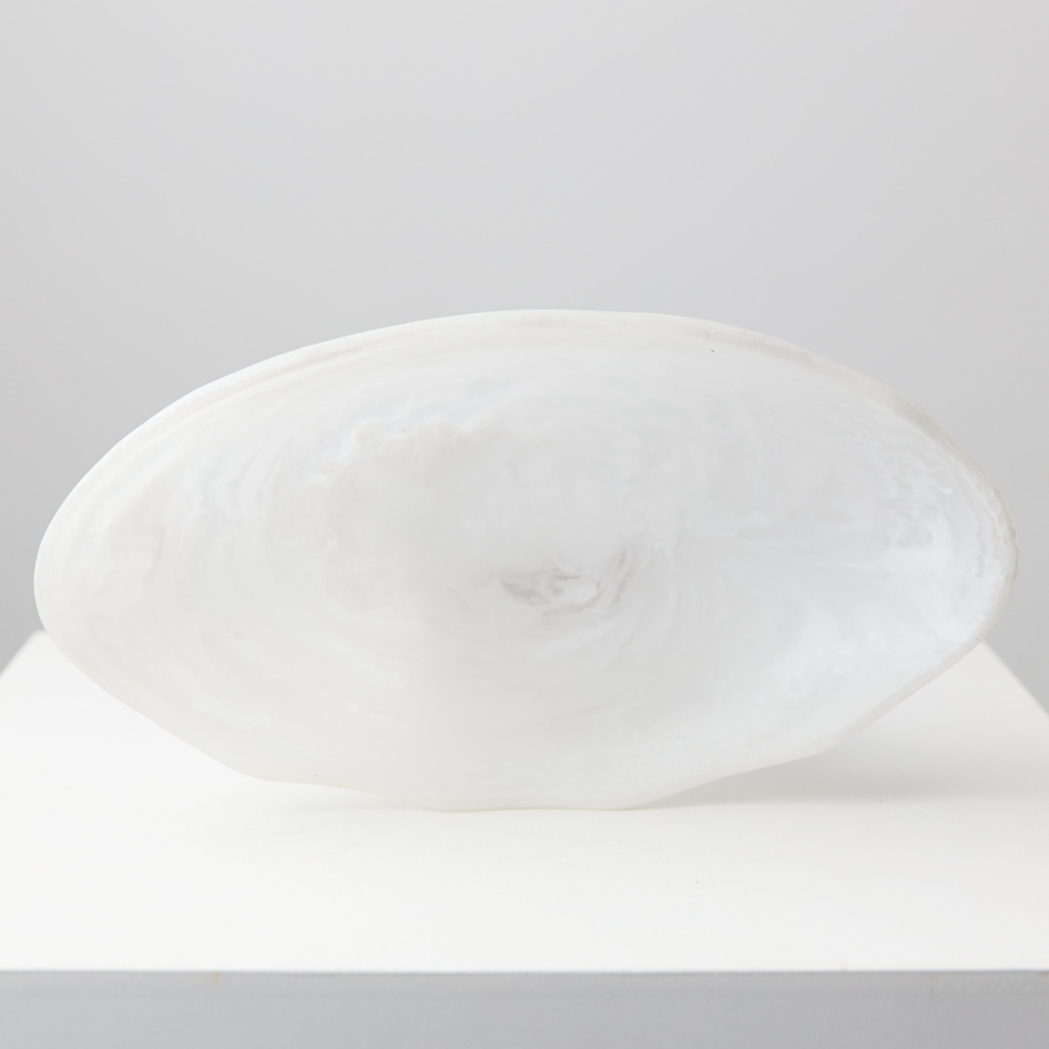 Resin Salad Bowl Oval White