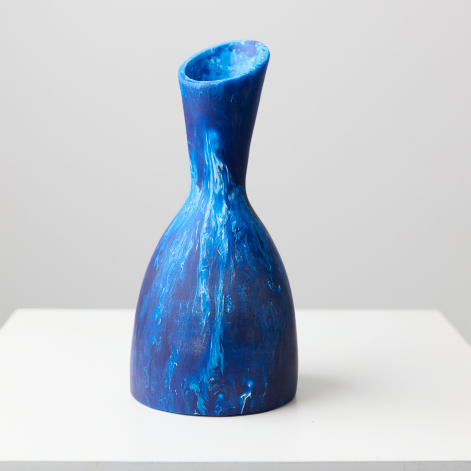 Resin Vase Blue