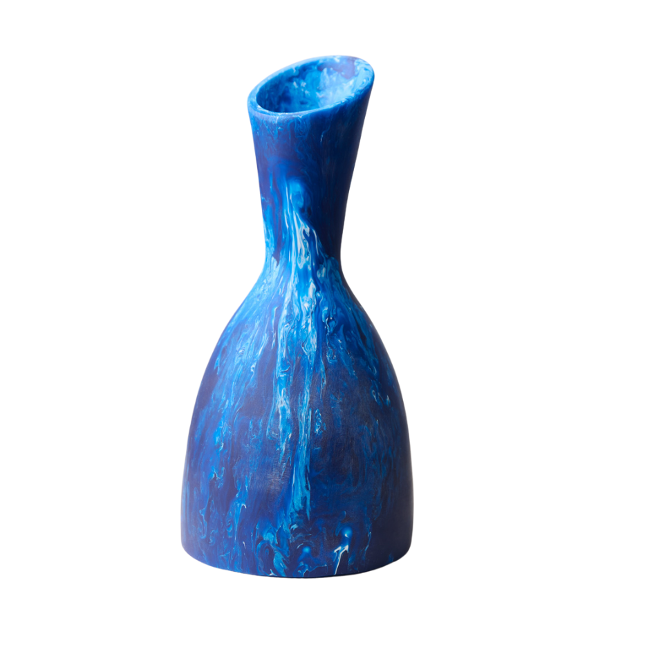 Resin Vase Blue