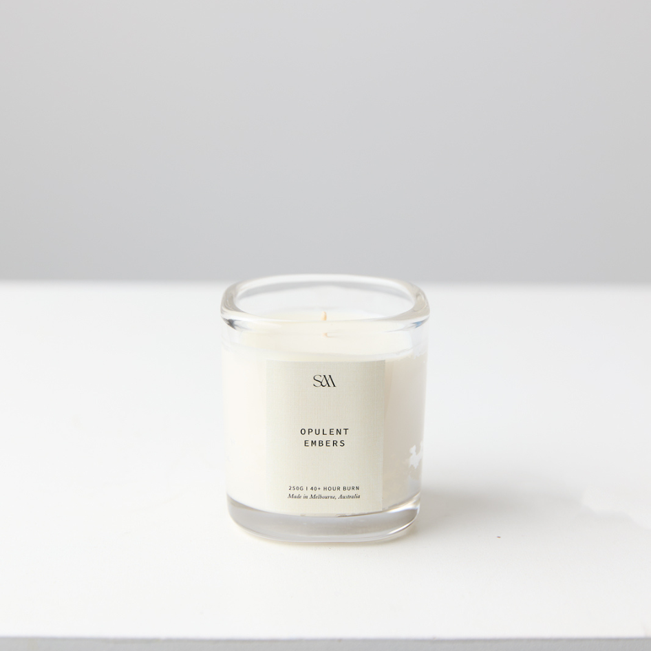 Opulent Embers Signature Scented Candle (Clear)