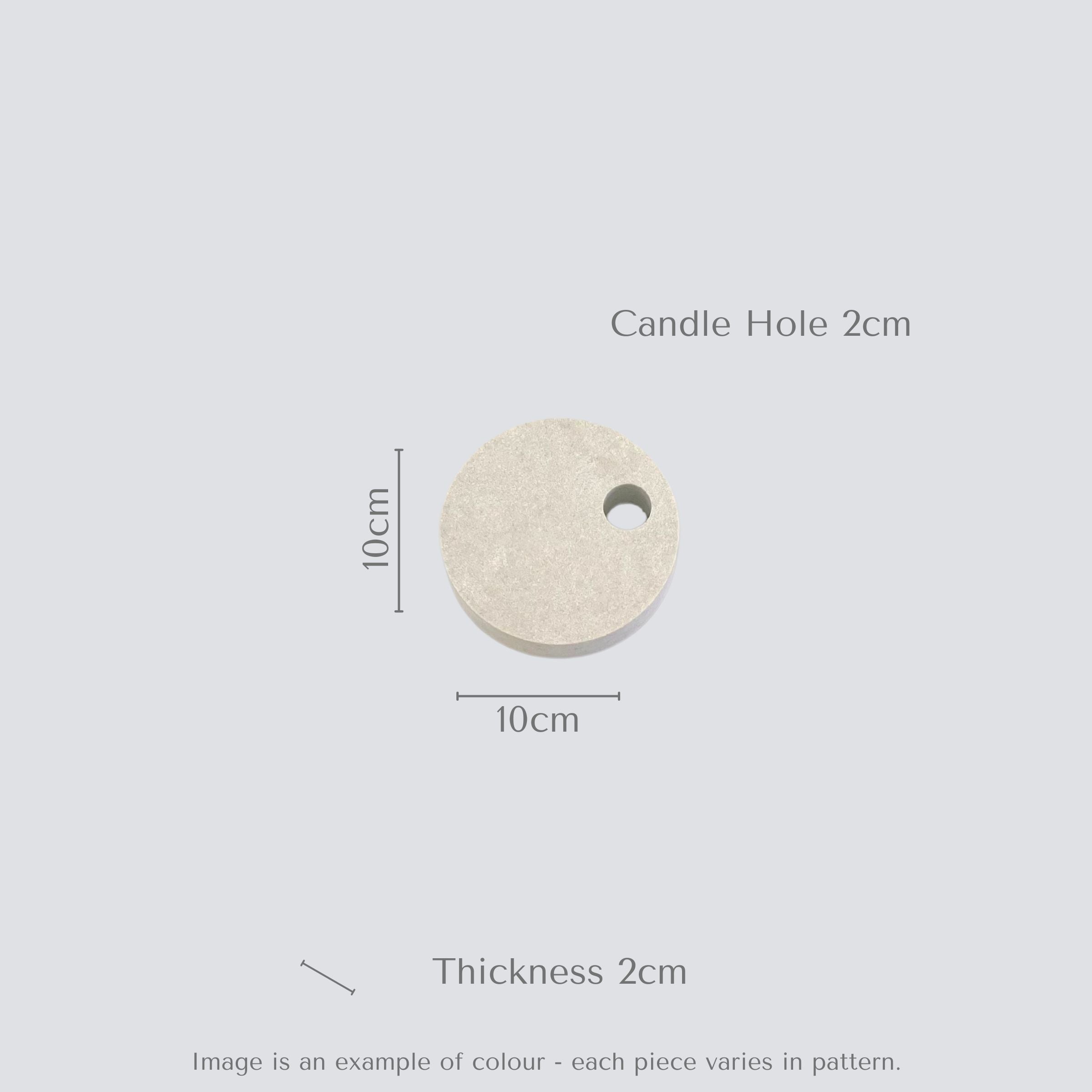 Airy Concrete™ Quartz Round Single Candle Holder | Aureliia Collection