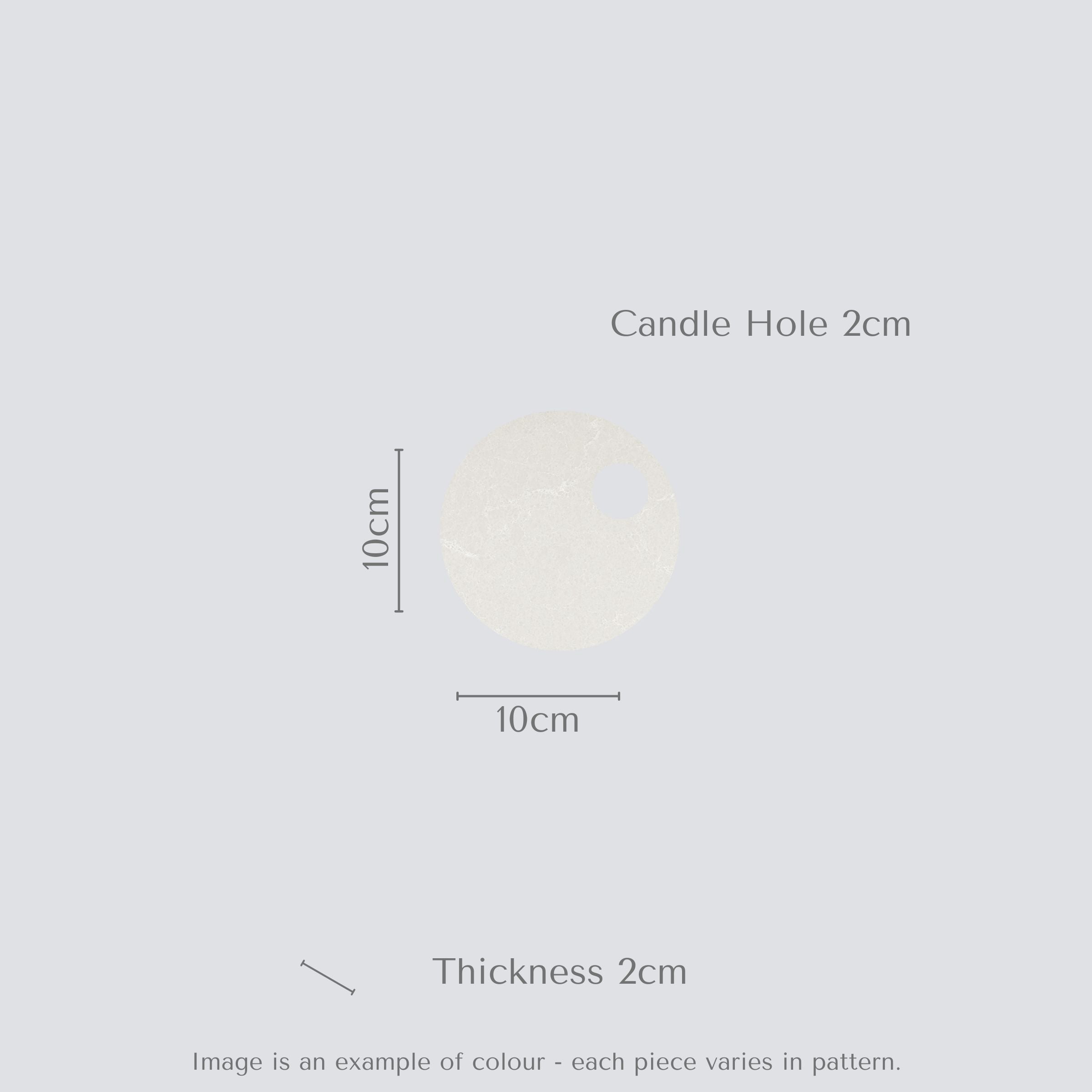 Alpine Mist™ Quartz Round Single Candle Holder | Aureliia Collection