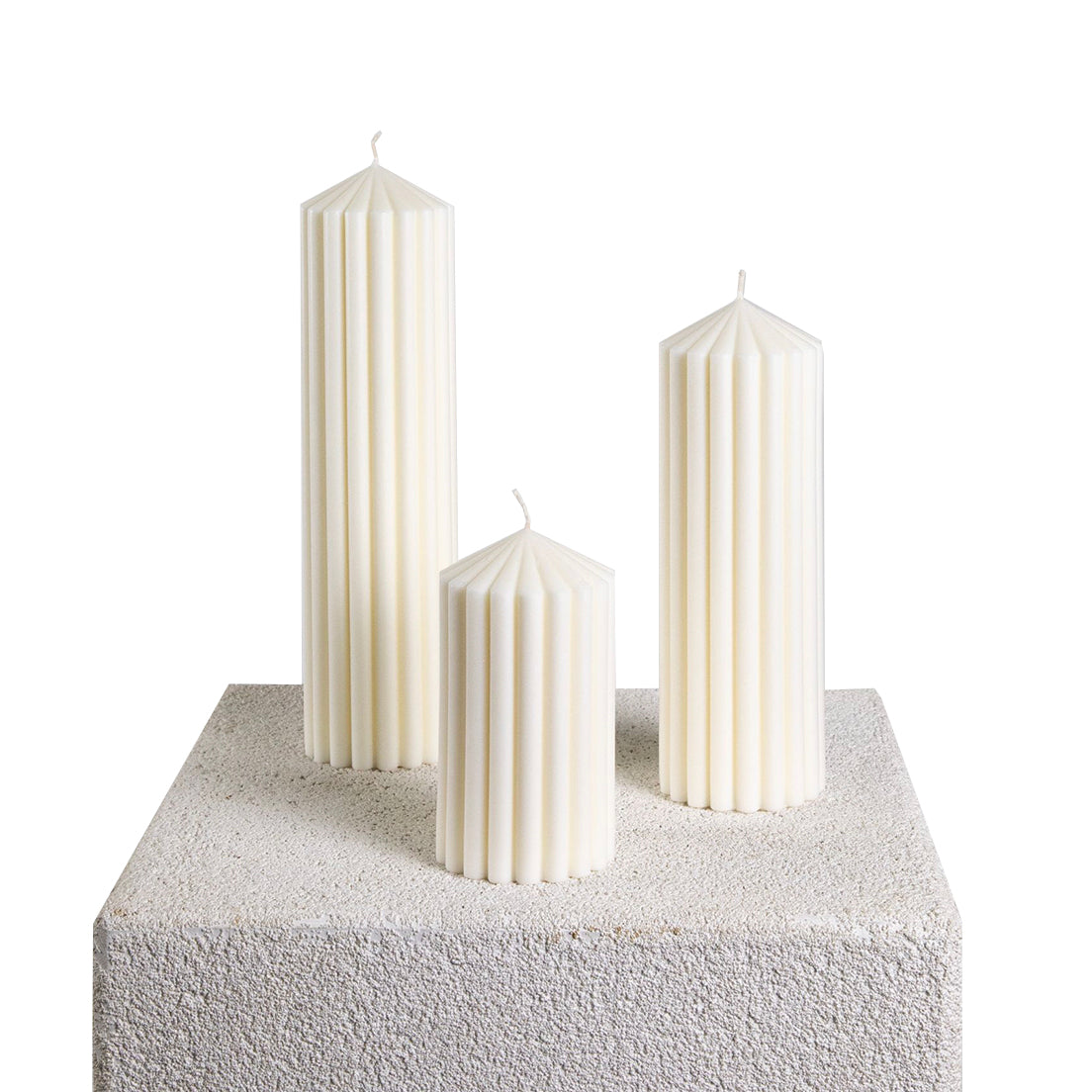 Big Top Ribbed Soy Wax Statement Pillar Candle Large