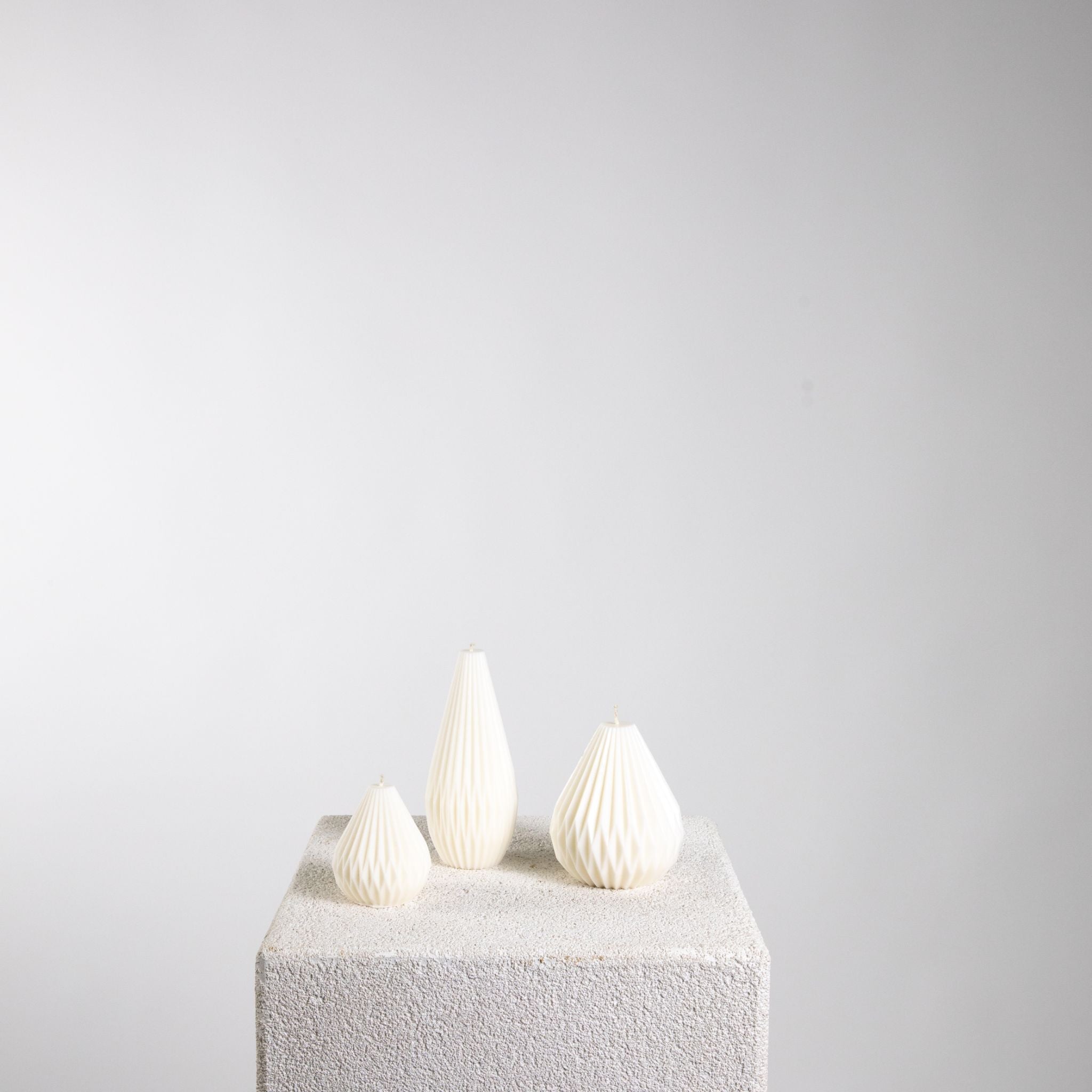 Origami Pear Sculptural Soy Wax Candle Small