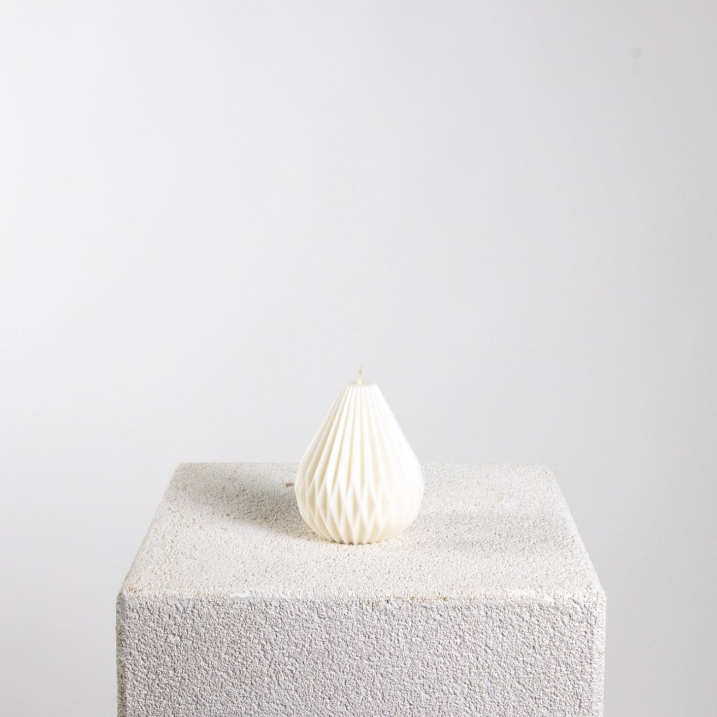 Origami Pear Sculptural Soy Wax Candle Small