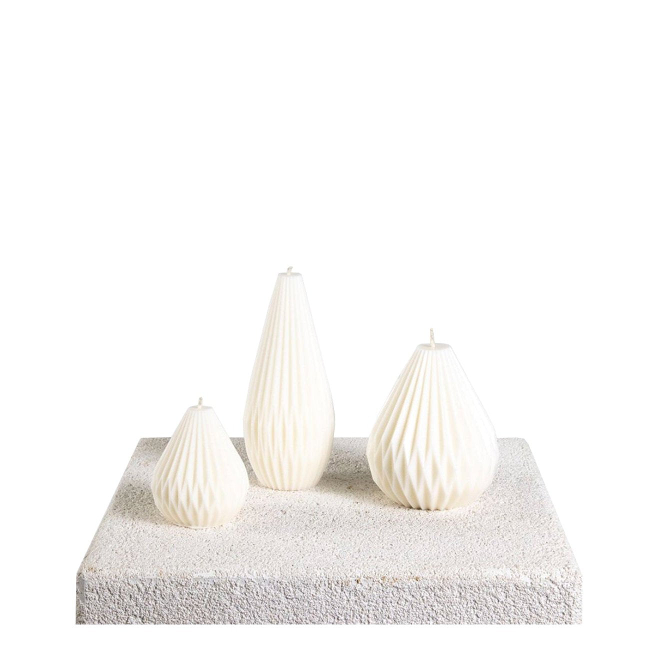 Origami Pear Sculptural Soy Wax Candle Small