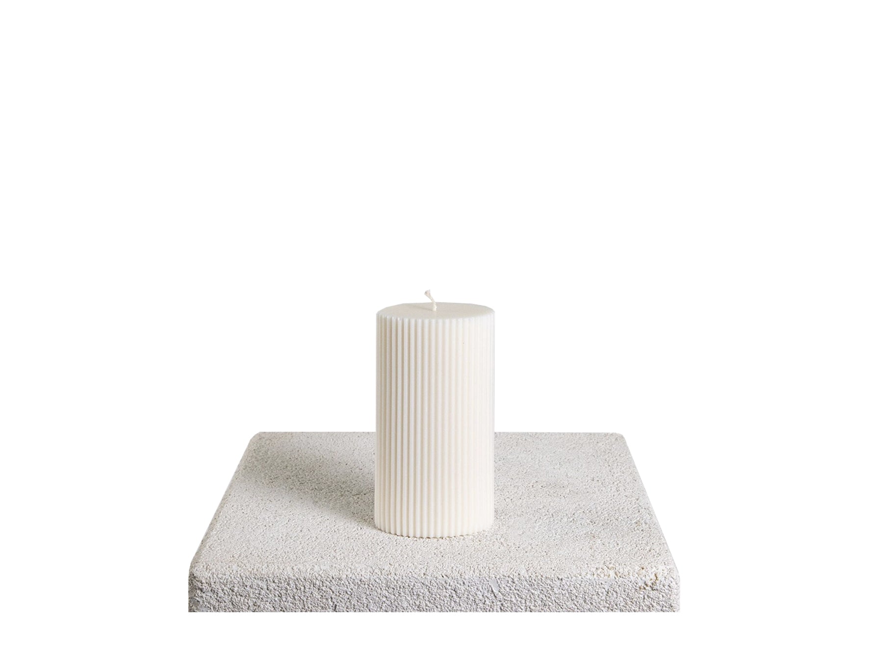 Ridge Oval Ribbed Soy Wax Statement Pillar Candle