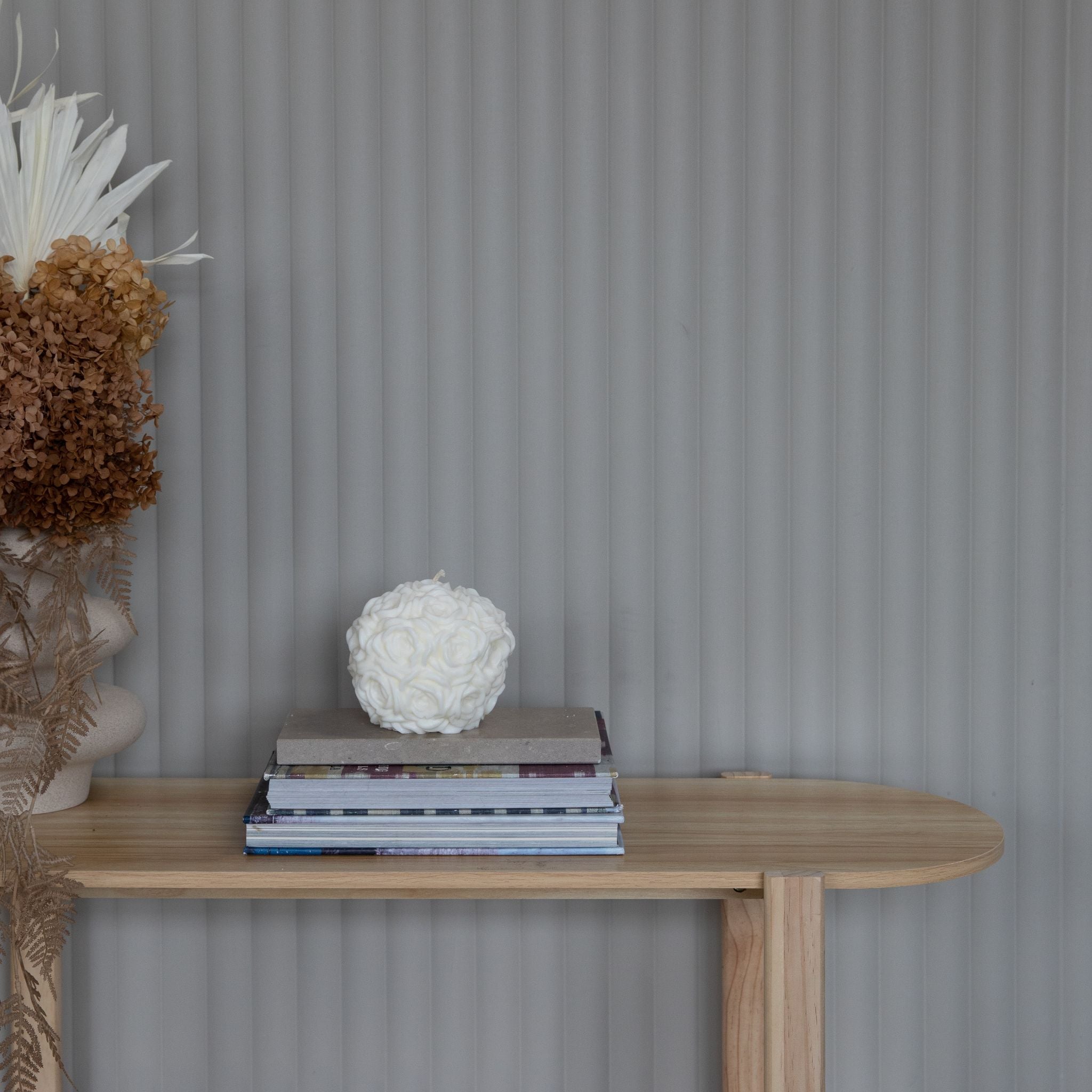 Rose Ball Sculptural Soy Wax Candle Small