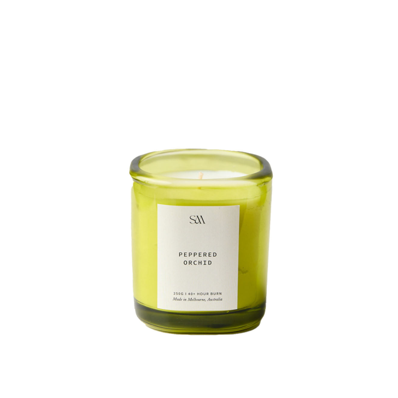 Peppered Orchid Signature Scented Candle (Light Green)