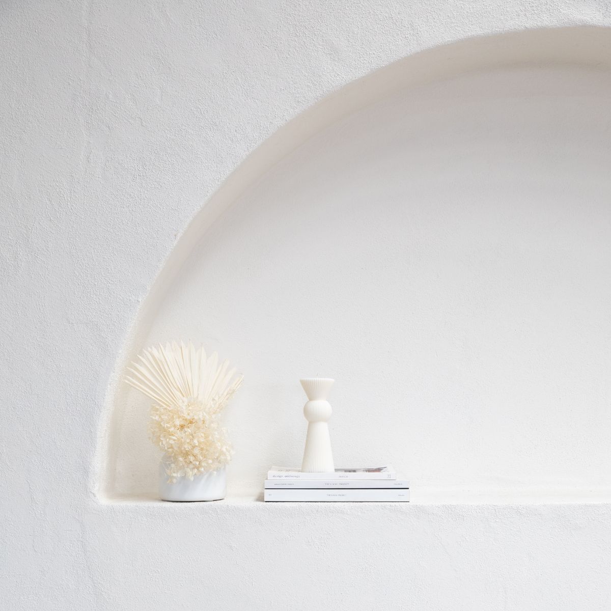 Uma Ribbed Soy Wax Statement Pillar Candle