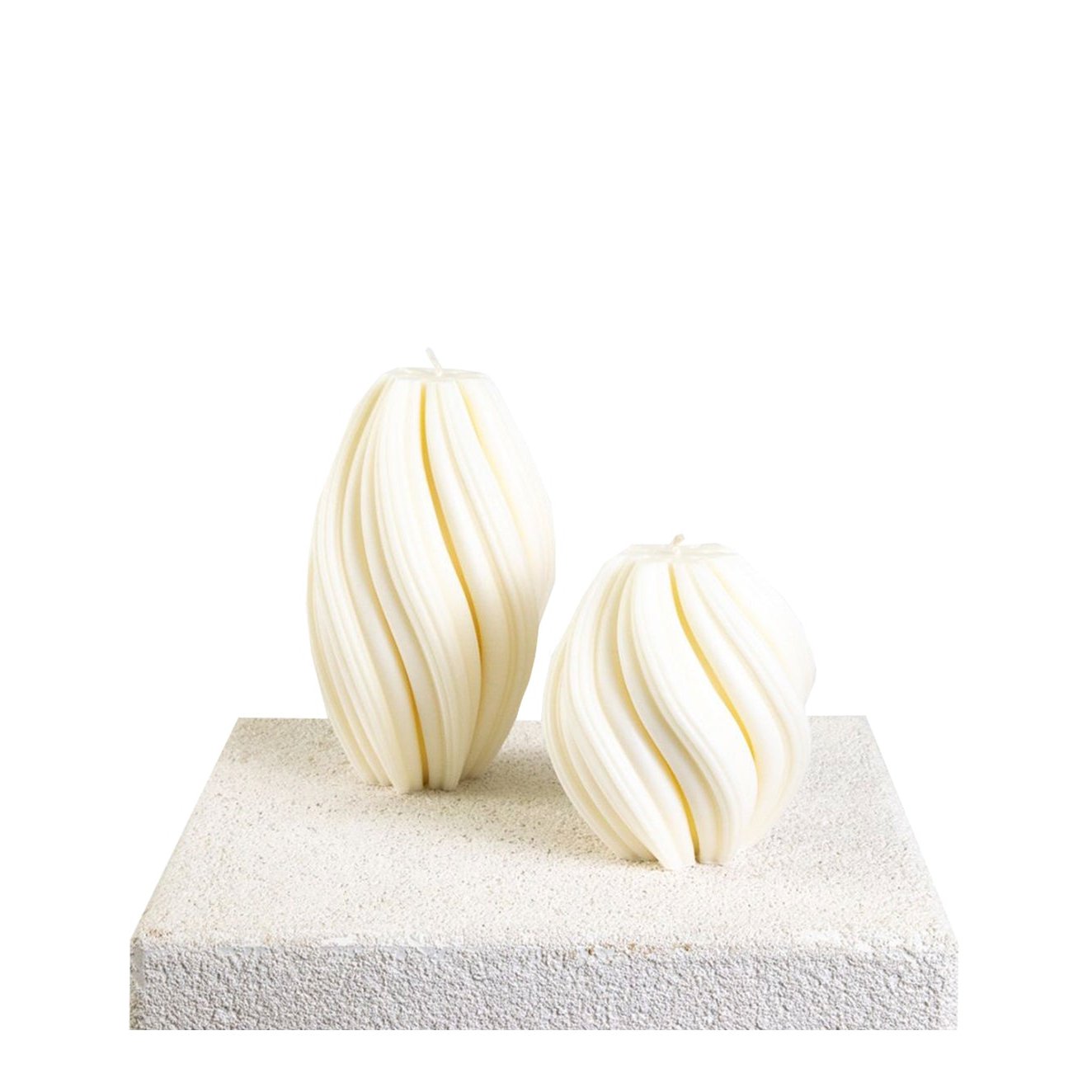 Swirl Sculptural Soy Wax Candle Medium