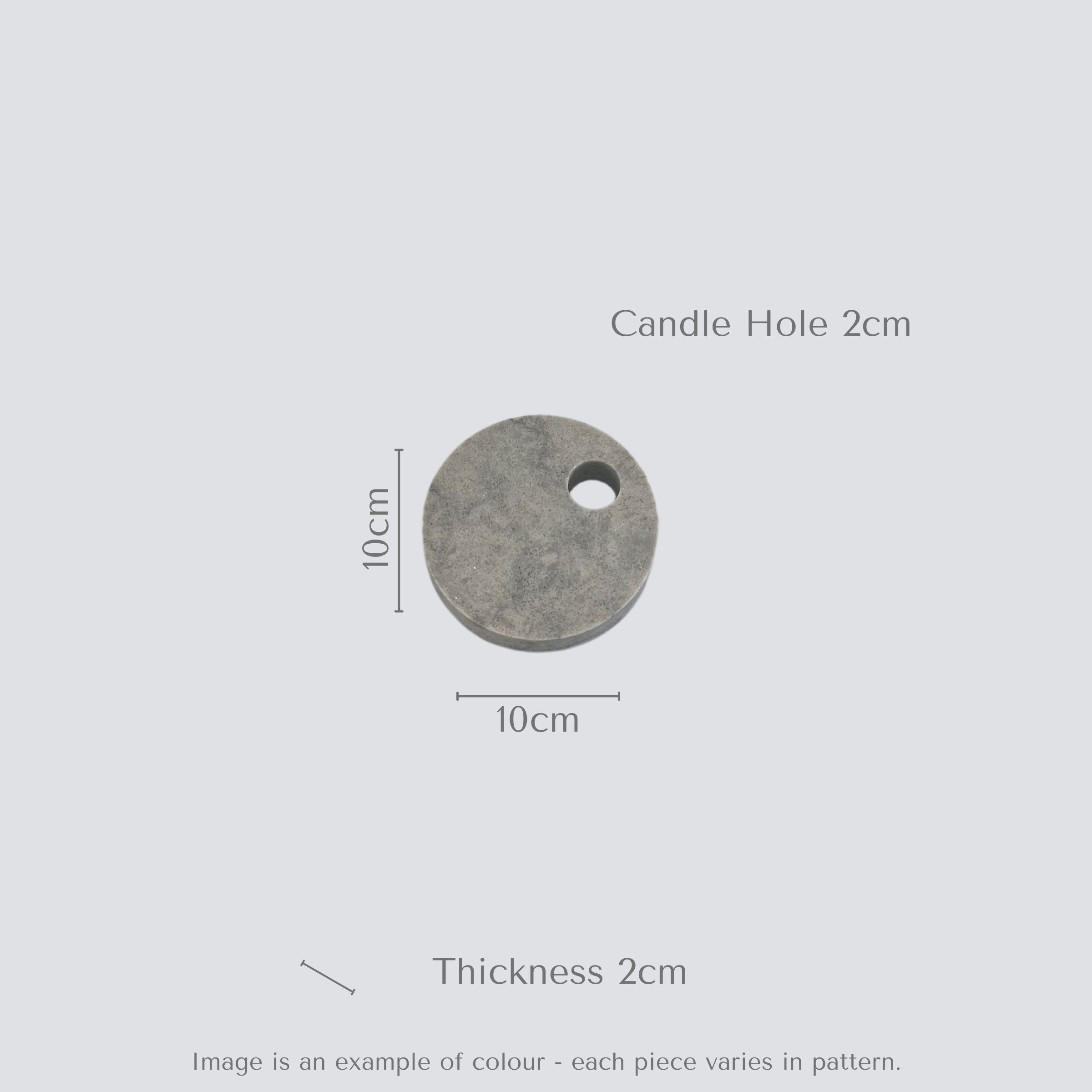 Symphony Grey™ Quartz Round Single Candle Holder | Aureliia Collection