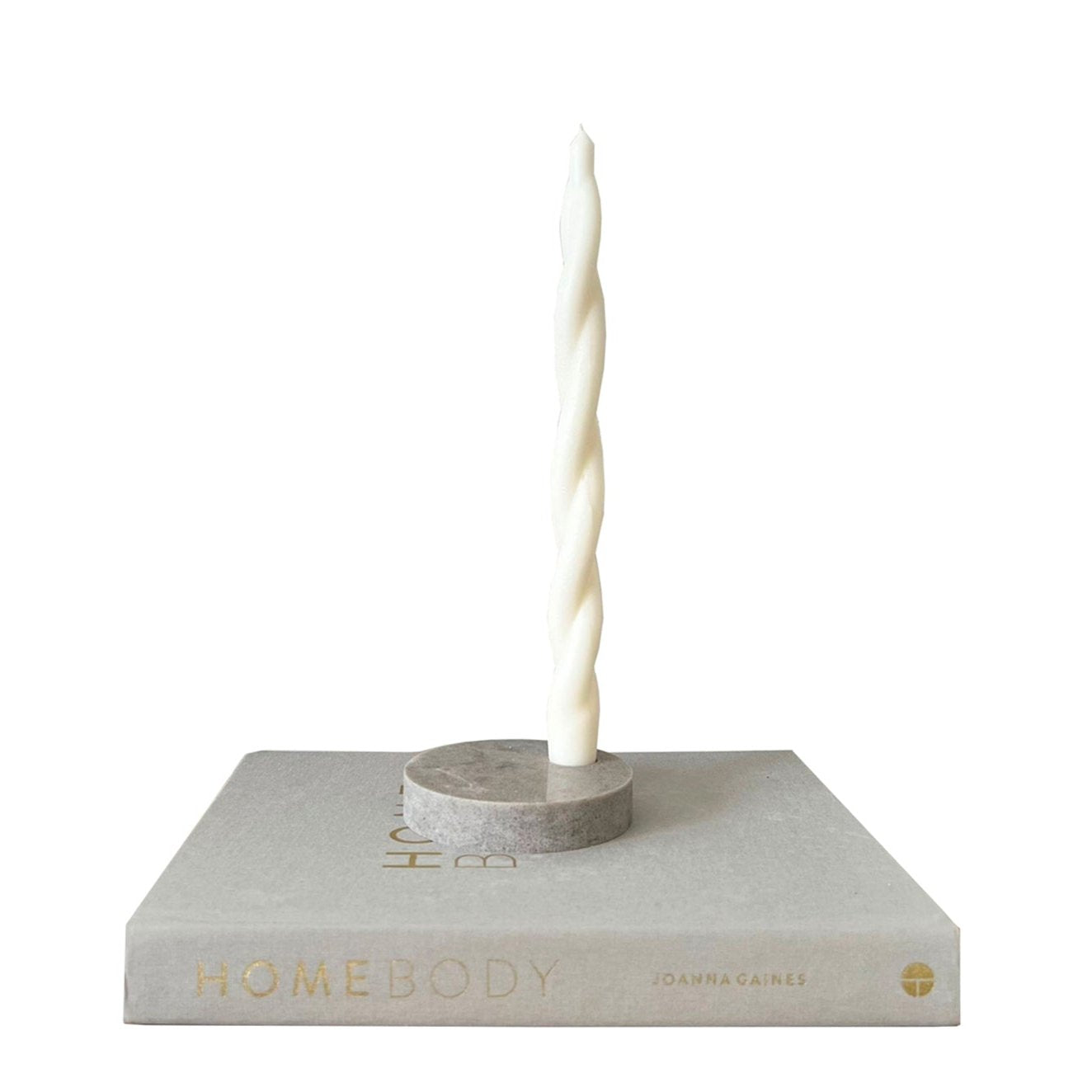 Symphony Grey™ Quartz Round Single Candle Holder | Aureliia Collection