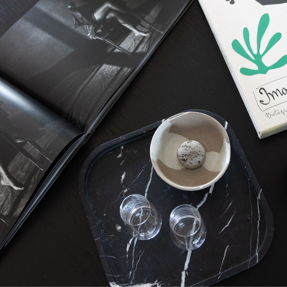 Lunara Diffuser — ceramic tray with pumice stone