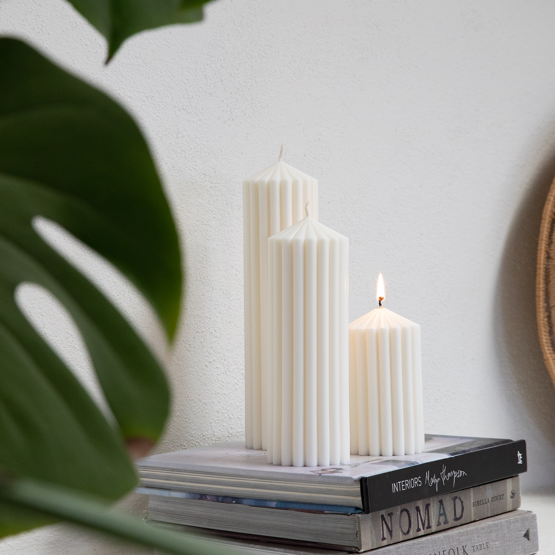 Big Top Ribbed Soy Wax Statement Pillar Candle Large
