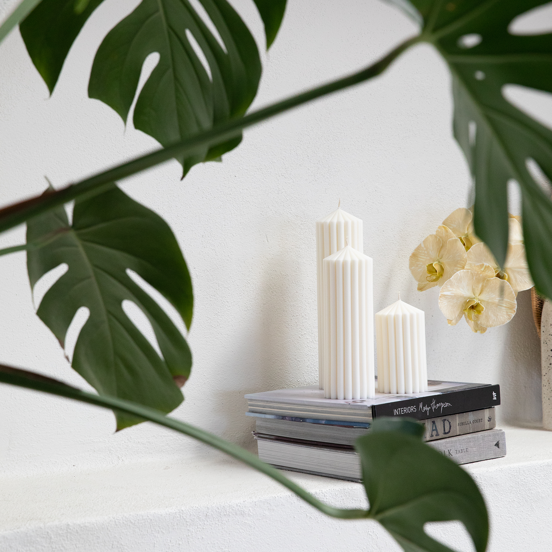 Big Top Ribbed Soy Wax Statement Pillar Candle Large