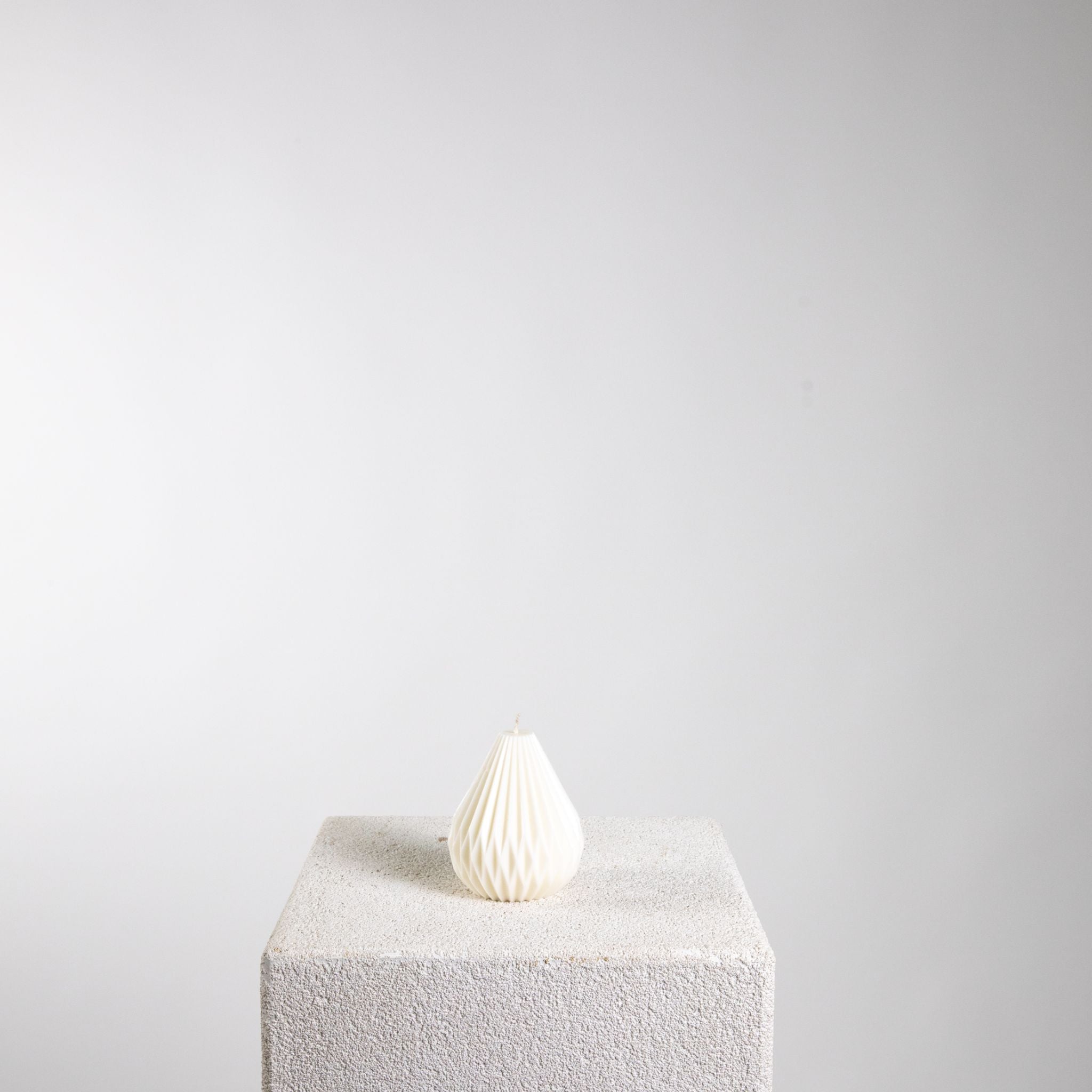 Origami Pear Sculptural Soy Wax Candle Small