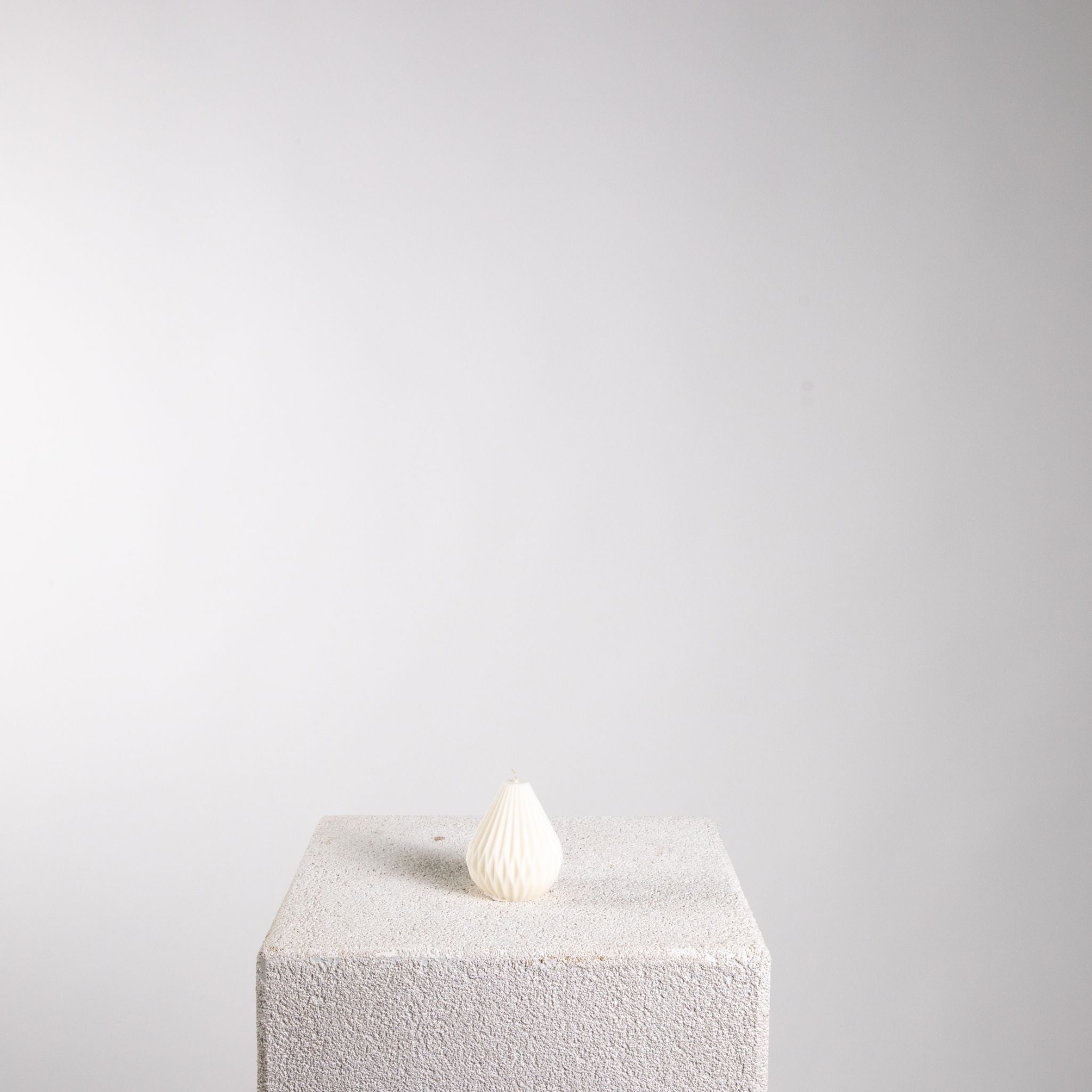 Origami Pear Sculptural Soy Wax Candle Small