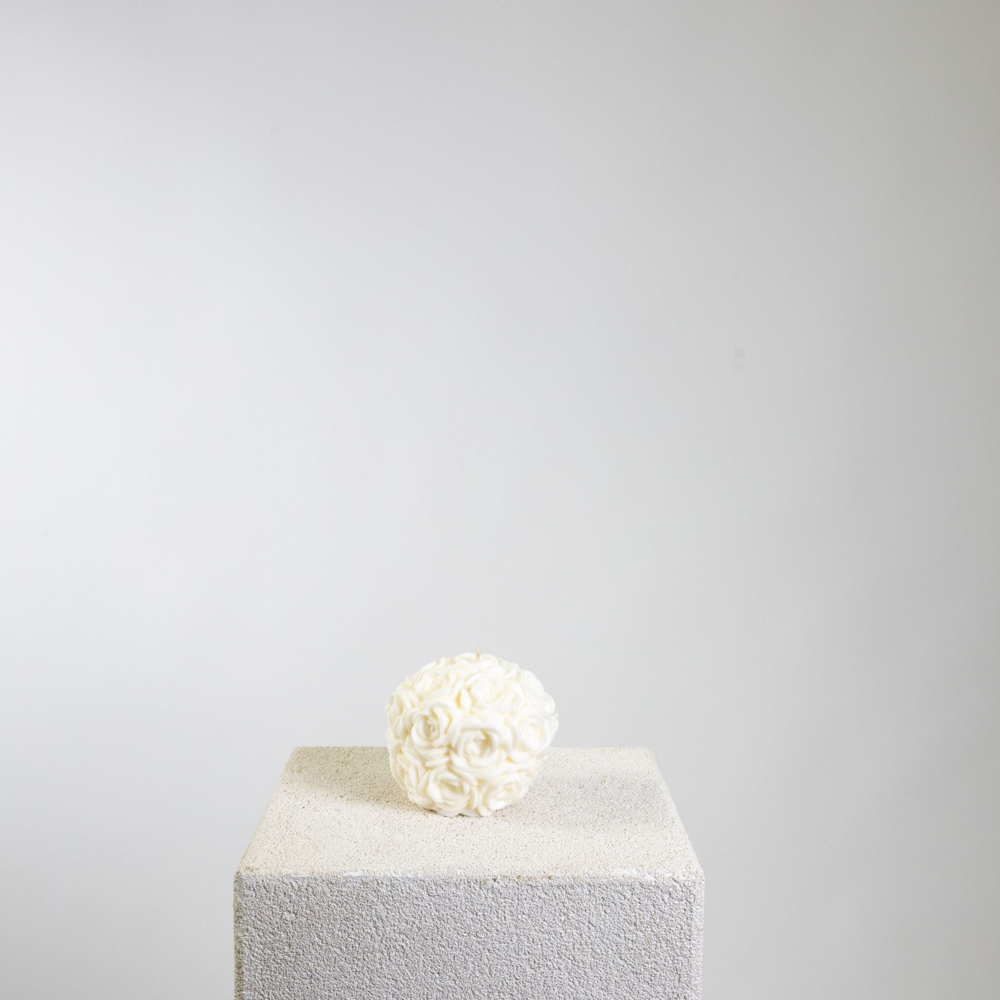 Rose Ball Sculptural Soy Wax Candle Small
