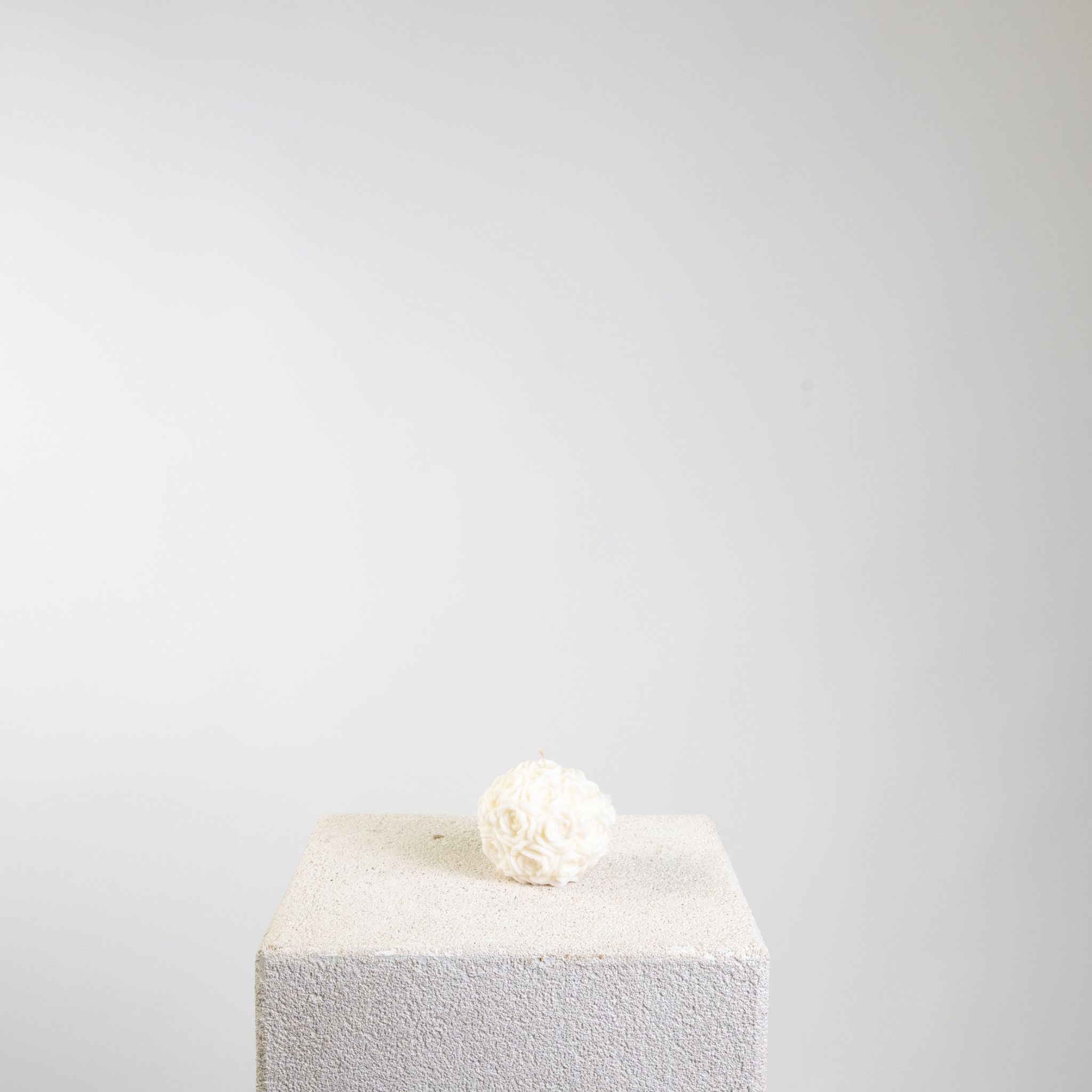 Rose Ball Sculptural Soy Wax Candle Small