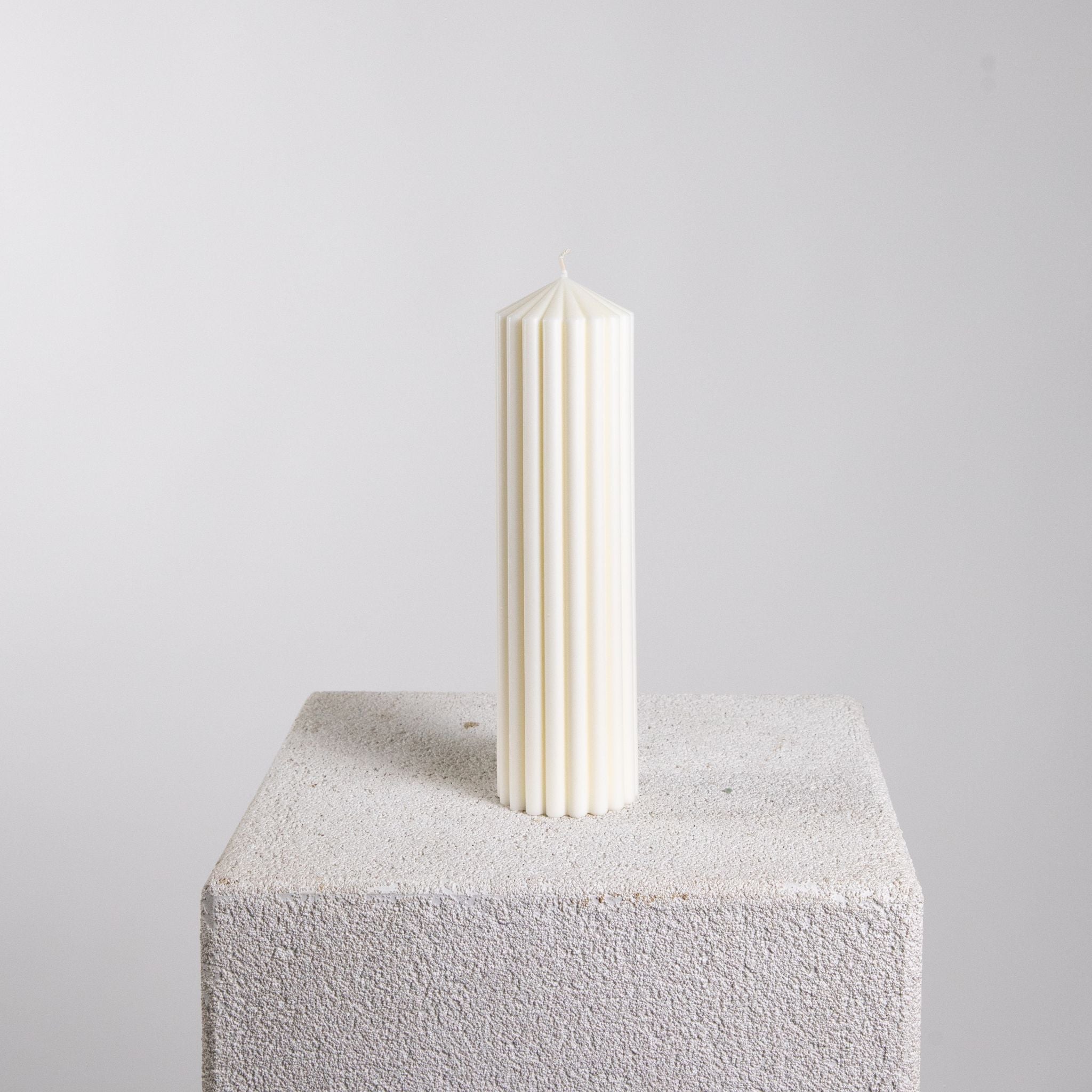 Big Top Ribbed Soy Wax Statement Pillar Candle Large