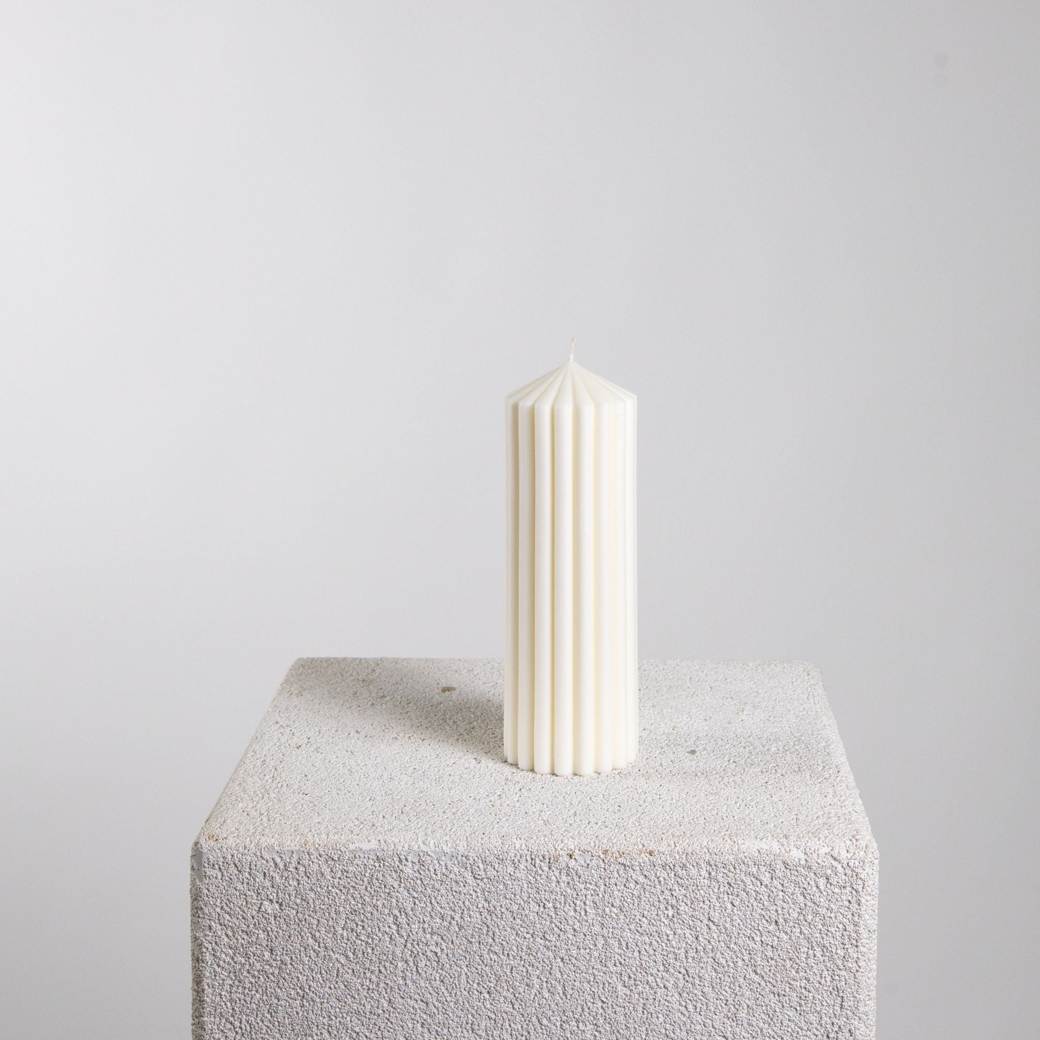 Big Top Ribbed Soy Wax Statement Pillar Candle Large
