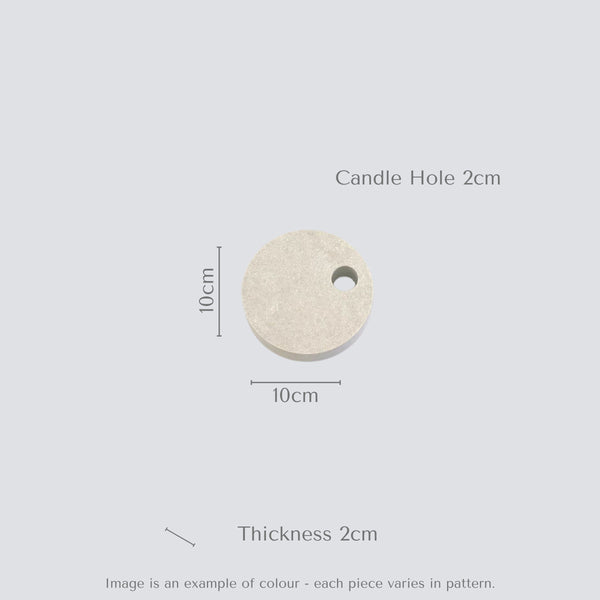 Airy Concrete™ Quartz Round Single Candle Holder | Aureliia Collection