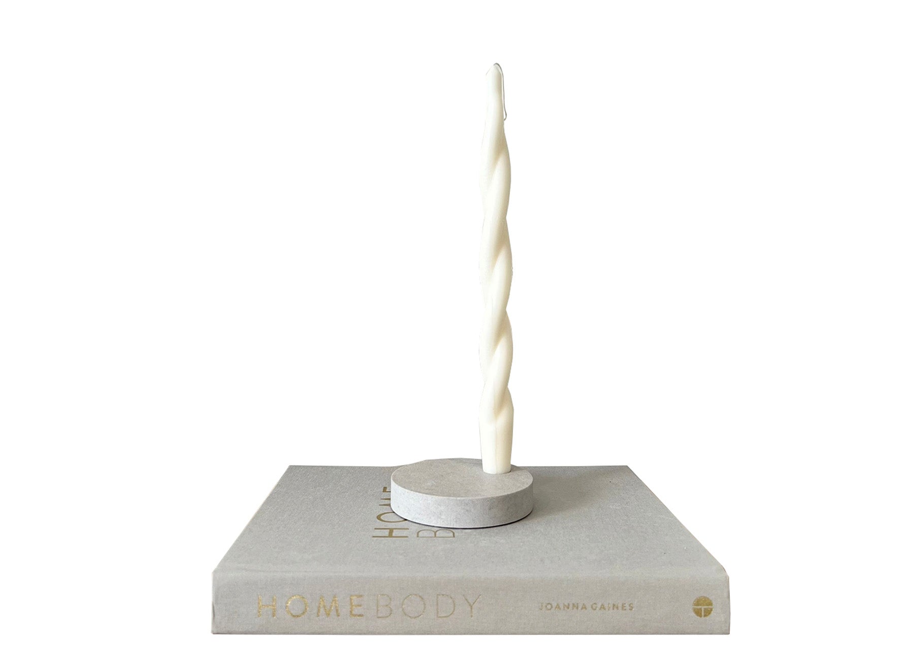 Airy Concrete™ Quartz Round Single Candle Holder | Aureliia Collection
