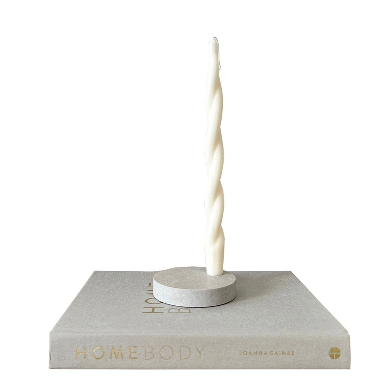 Airy Concrete™ Quartz Round Single Candle Holder | Aureliia Collection