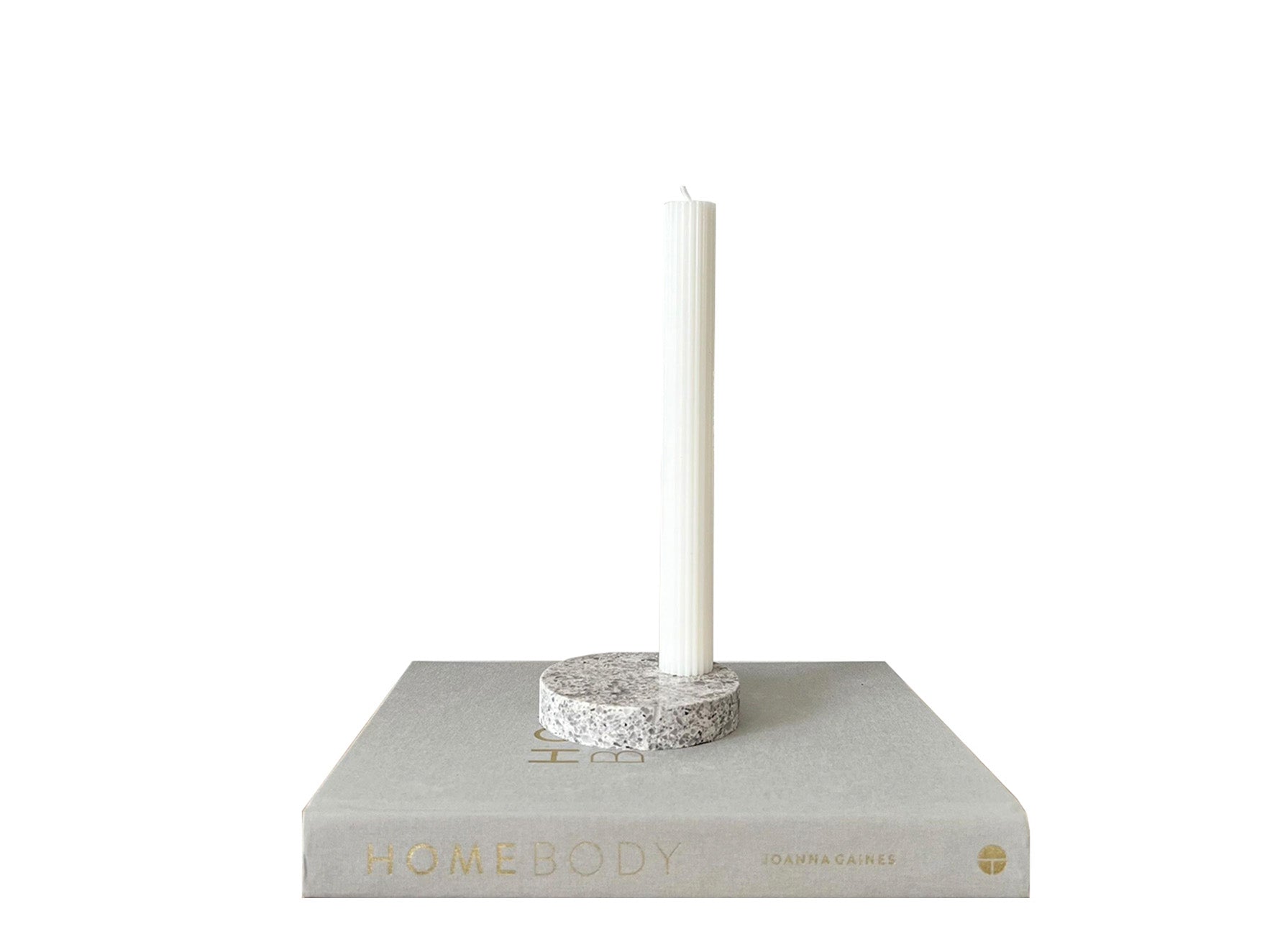 Atlantic Salt™ Quartz Round Single Candle Holder | Aureliia Collection