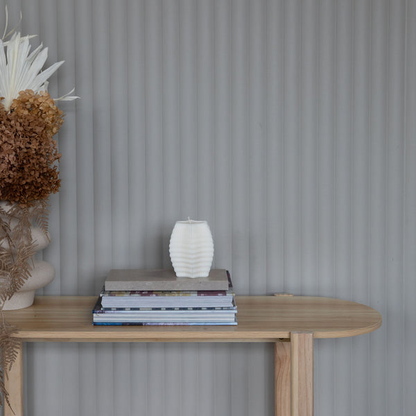 Audrey Sculptural White Soy Wax Candle