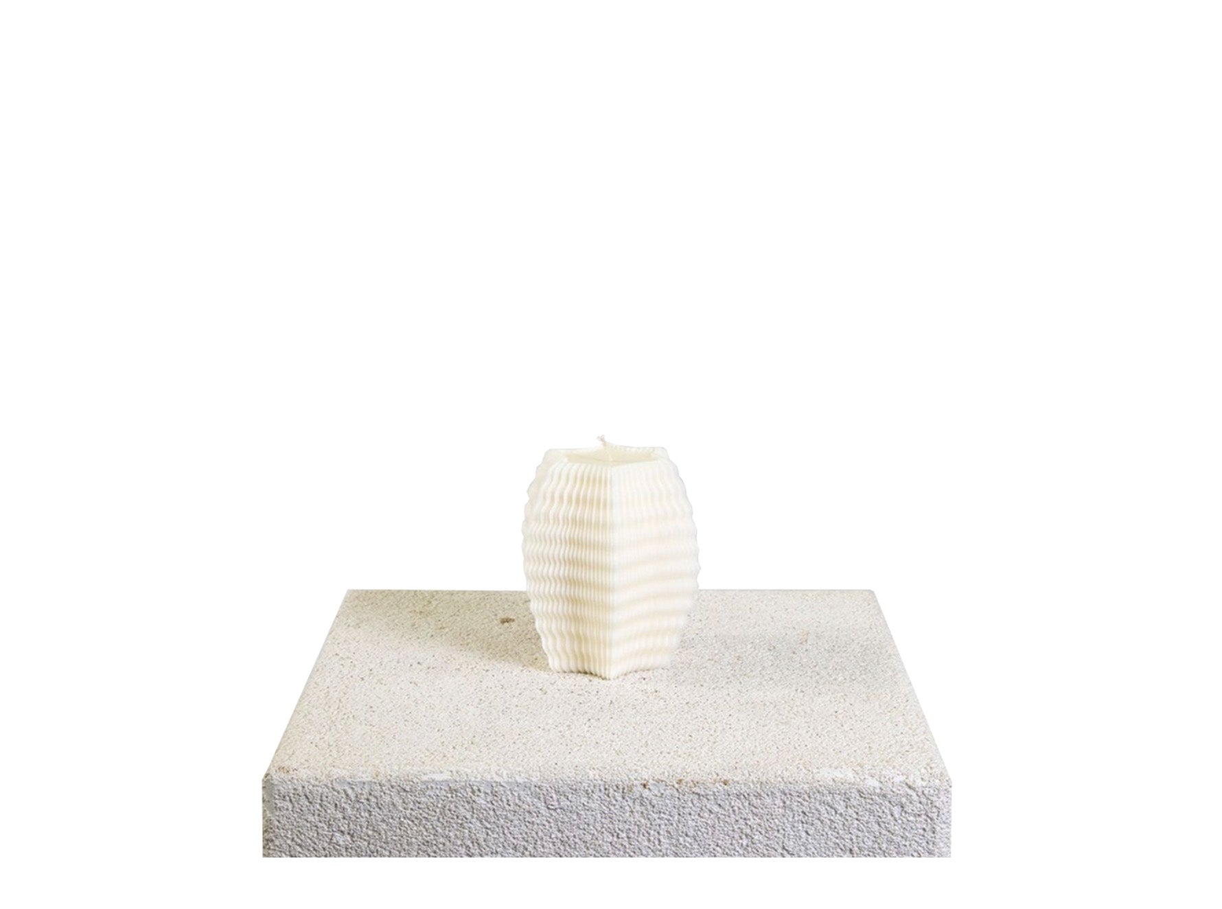 Audrey Sculptural White Soy Wax Candle