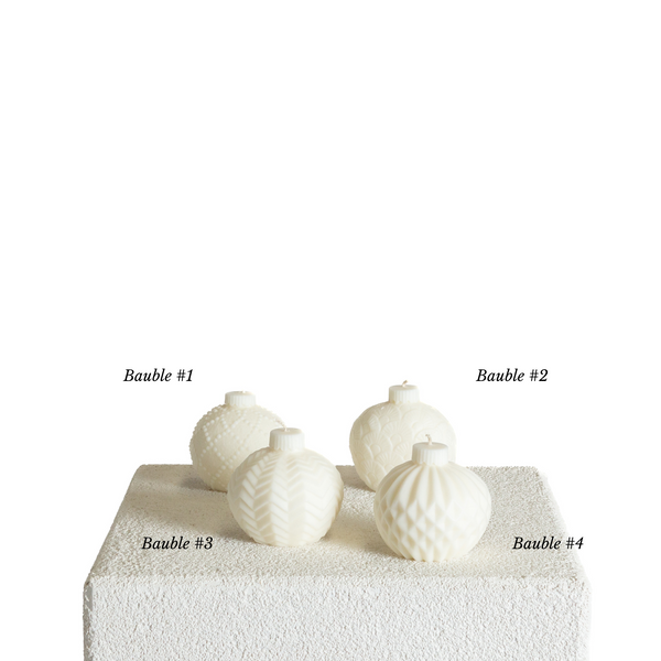 Christmas Bauble Sculptural Soy Wax Candle Collection