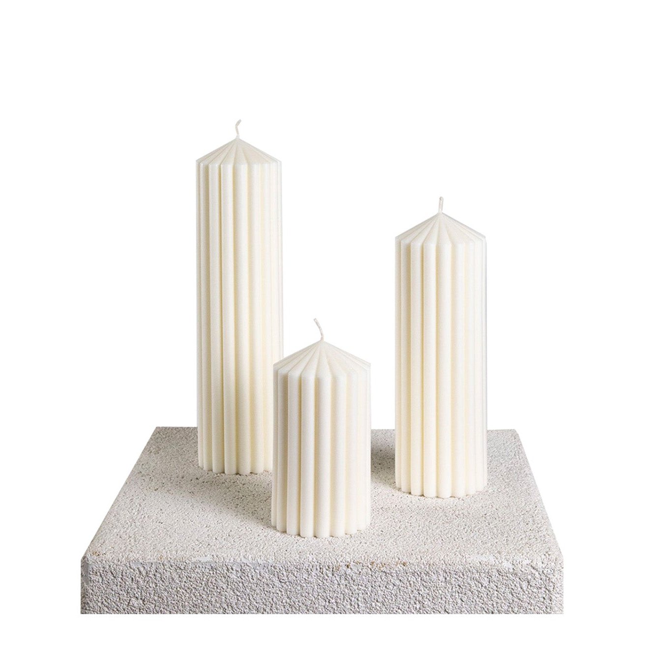 Big Top Ribbed Soy Wax Statement Pillar Candle