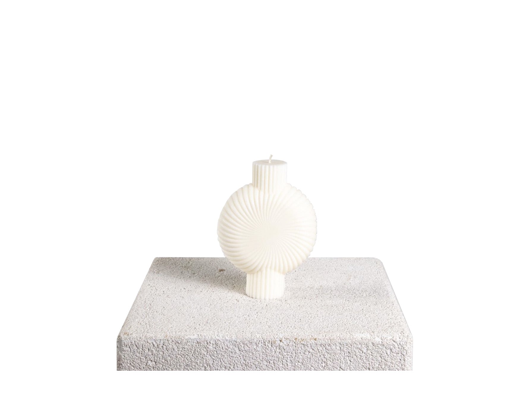 Bulb Vase Sculptural White Soy Wax Candle