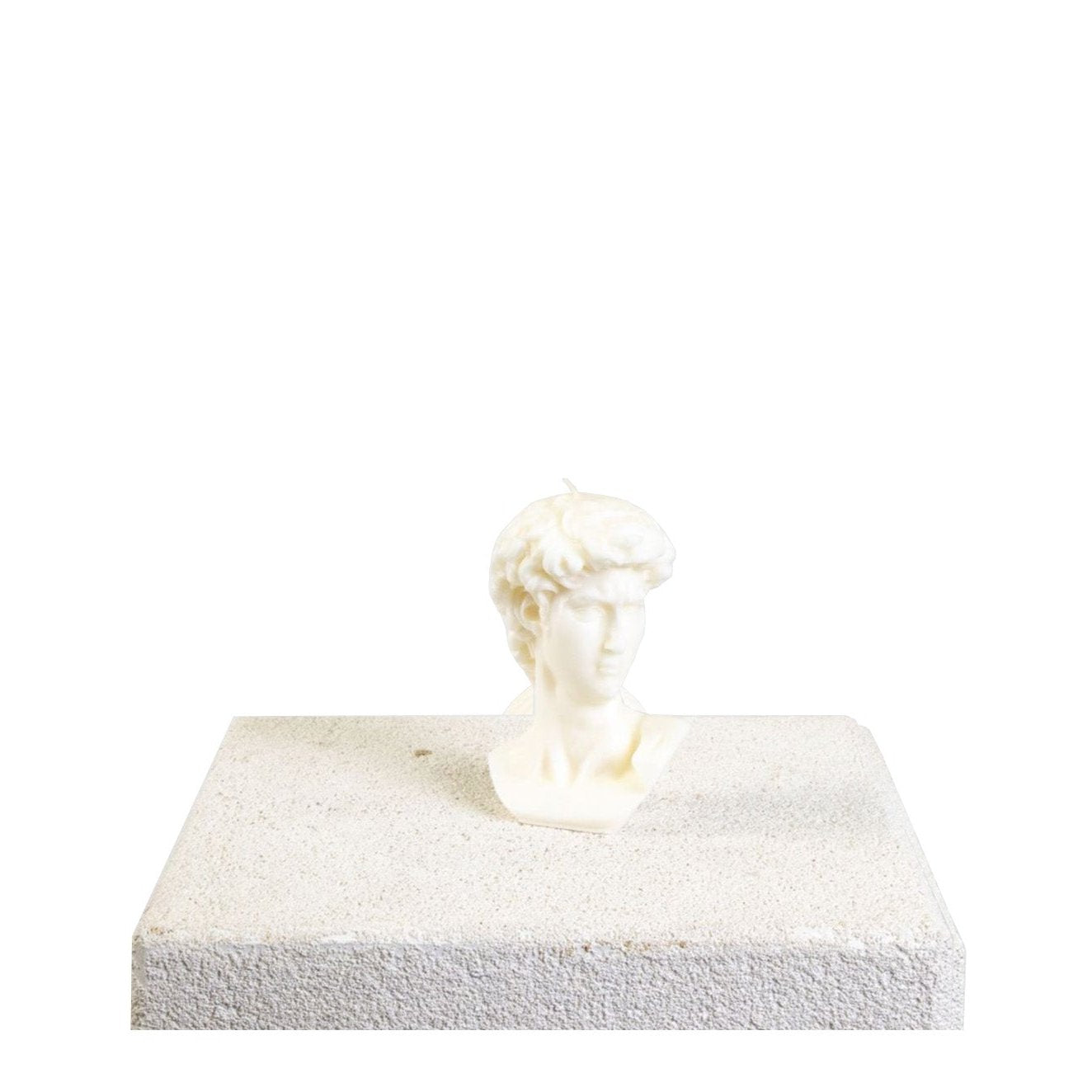 David Bust Sculptural White Soy Wax Candle