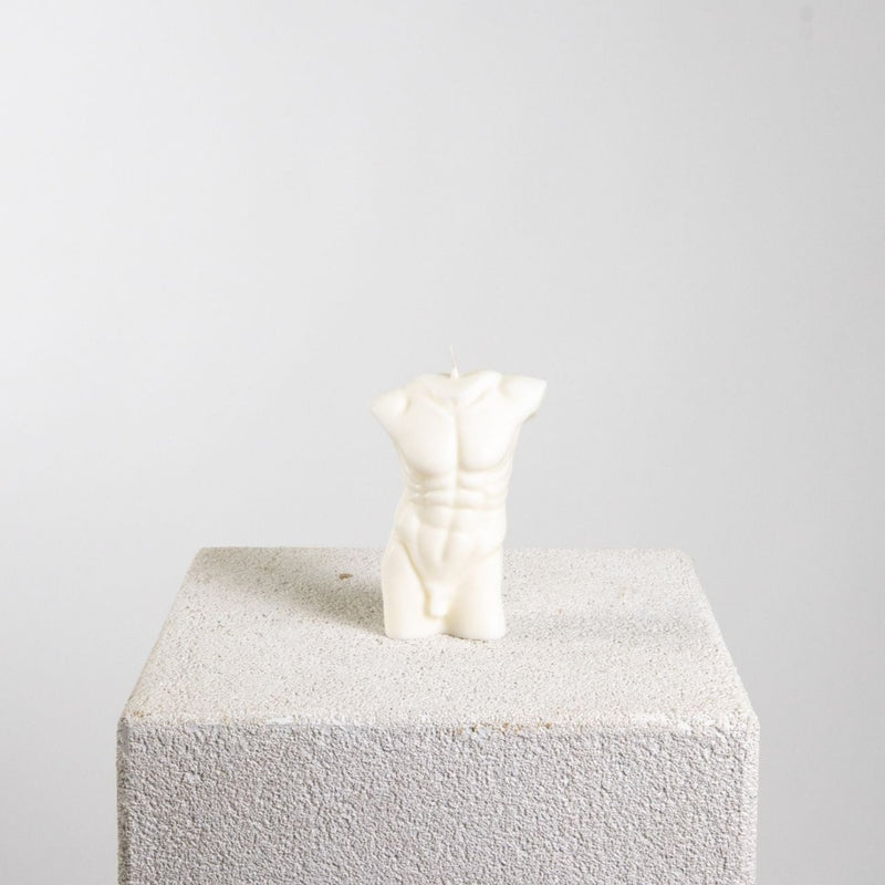 Male Torso Sculptural Soy Wax Candle