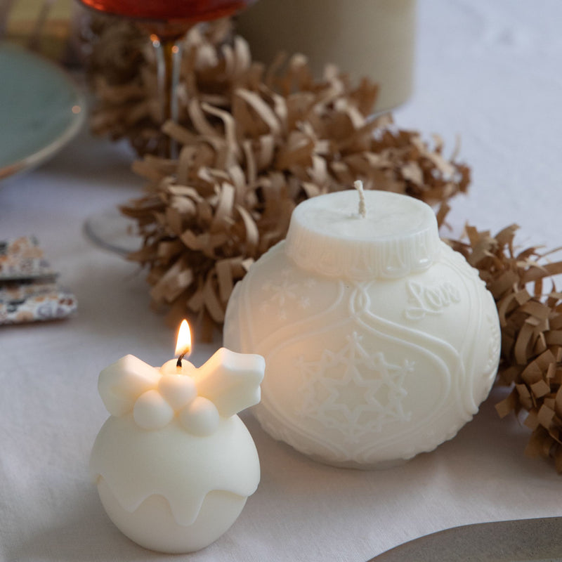 Little Plum Pudding Sculptural Soy Wax Candle