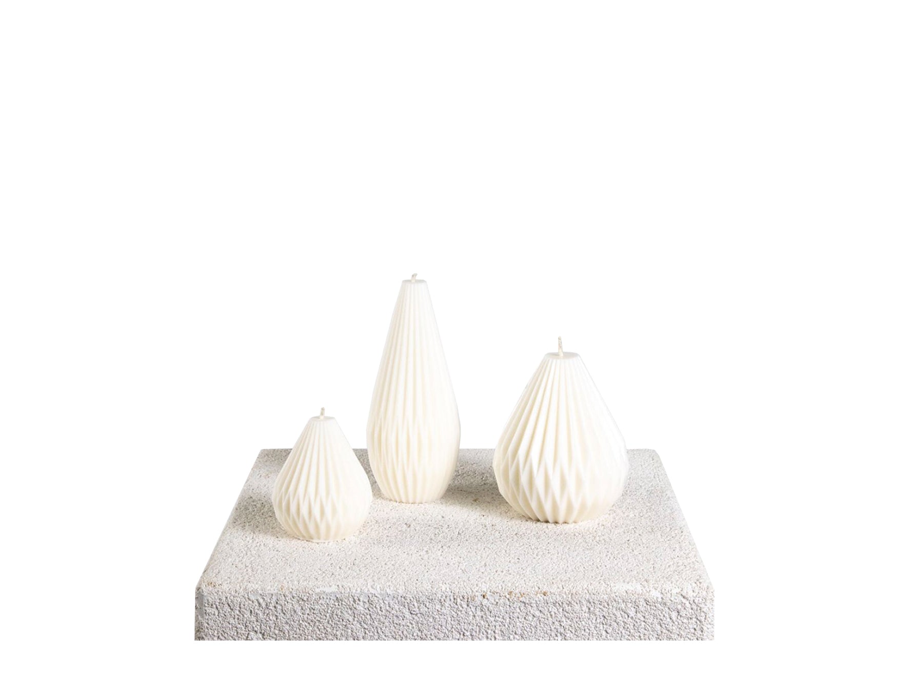Origami Pear Sculptural Soy Wax Candle Collection