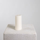 Ridge Oval Ribbed Soy Wax Statement Pillar Candle