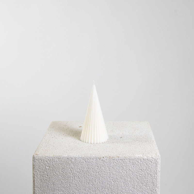 Ribbed Cone Sculptural Soy Wax Candle | Candle, Decor | Studio McKenna