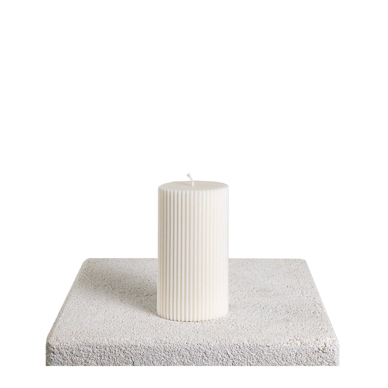 Ridge Oval Ribbed Soy Wax Statement Pillar Candle