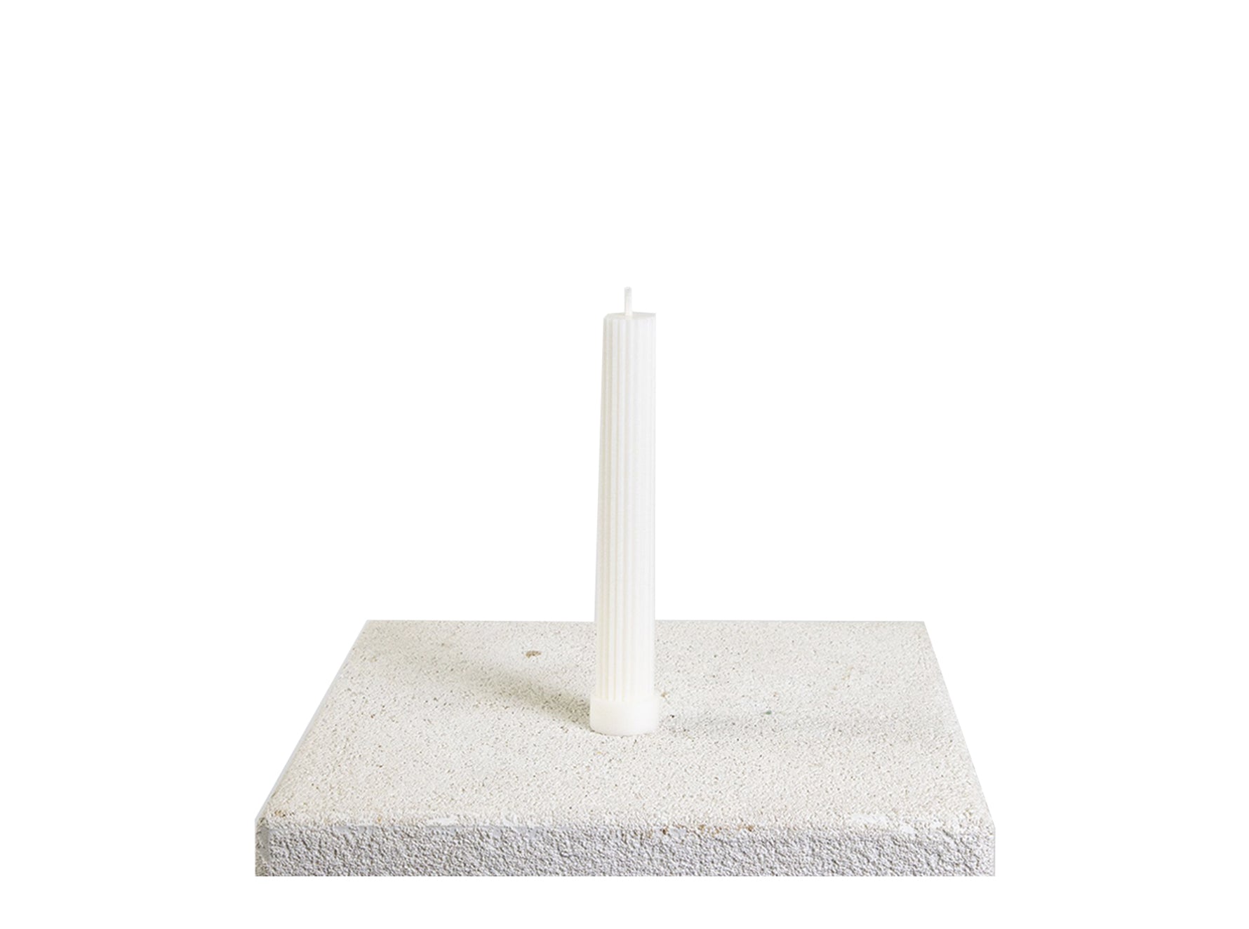 Ridge Taper Soy Wax Candle - With Foot
