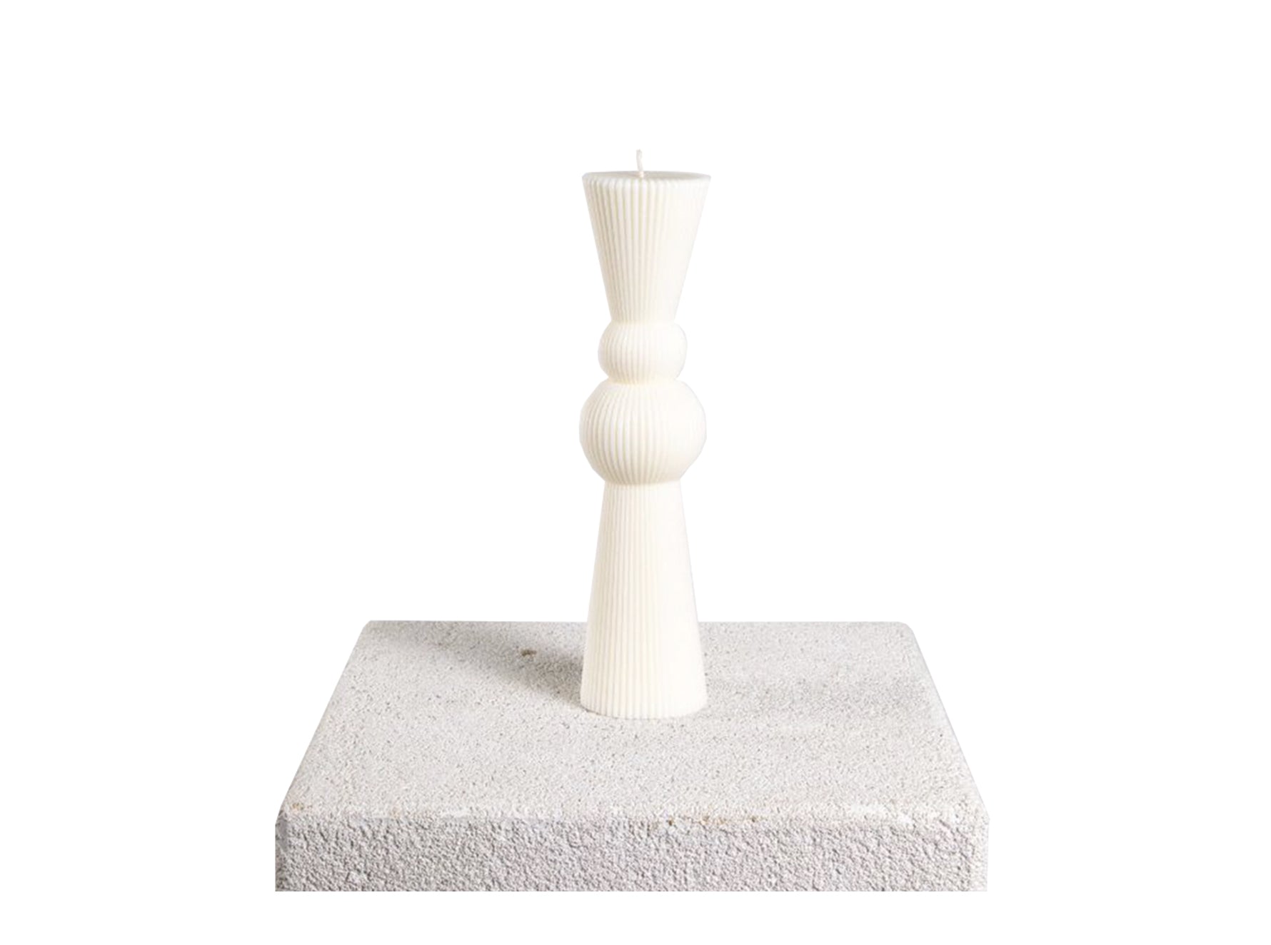Riva Ribbed Soy Wax Statement Pillar Candle