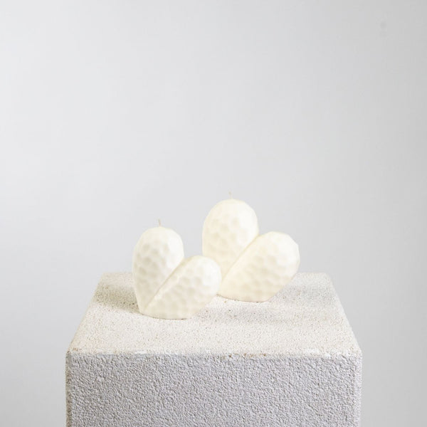 Love Heart Sculptural White Soy Wax Candle Collection