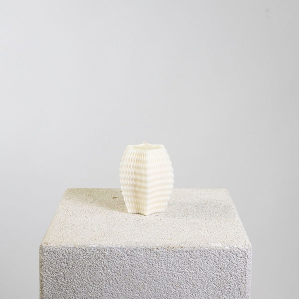 Audrey Sculptural White Soy Wax Candle | Candle, Decor | Studio McKenna