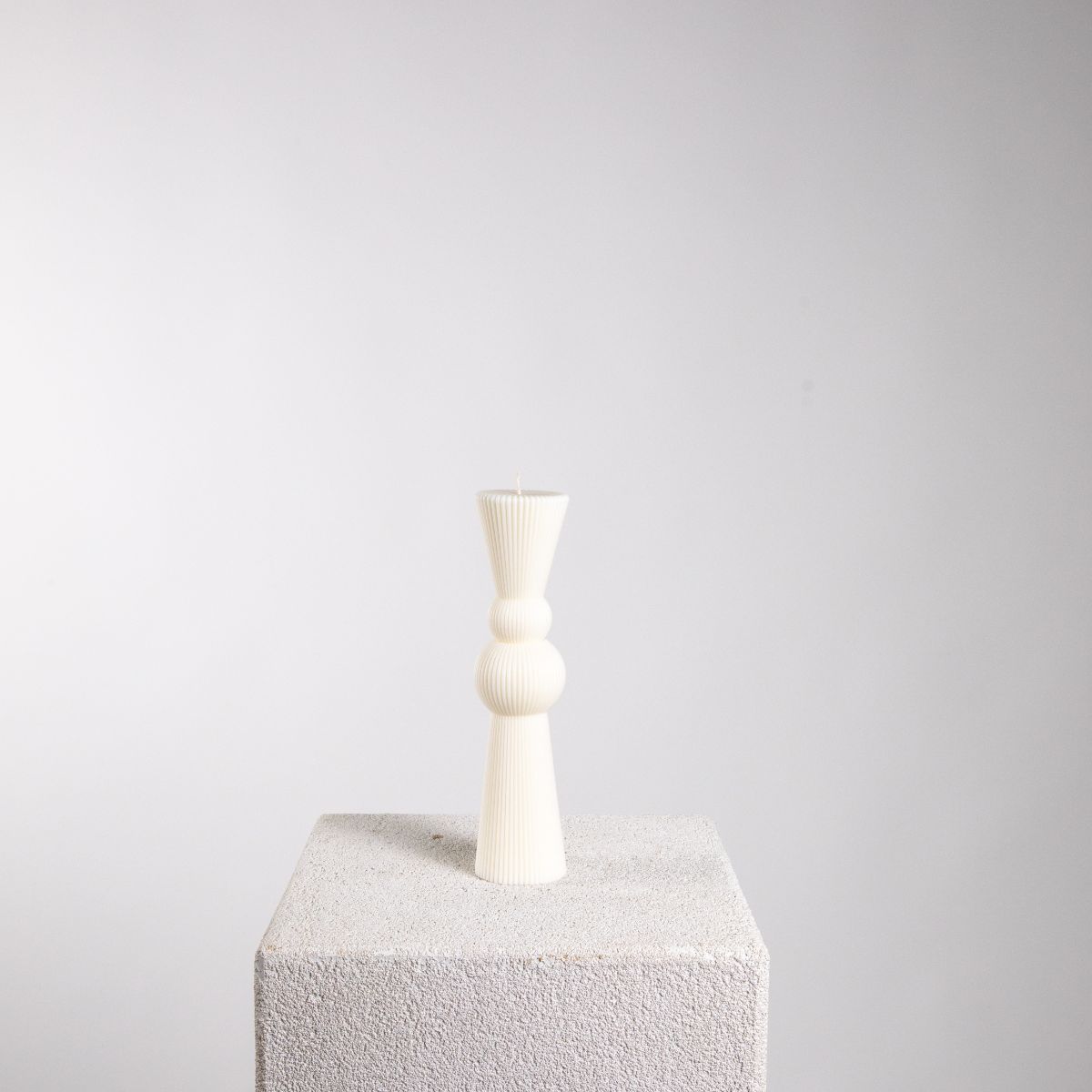 Riva Ribbed Soy Wax Statement Pillar Candle | Candle, Decor, Ridge, Statement Pillar | Studio McKenna