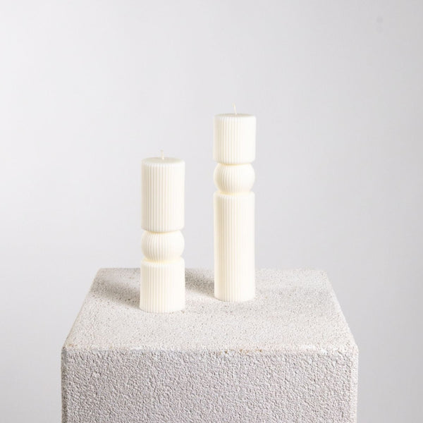 Jessie Sculptural Soy Wax Candle Collection | Candle, Decor, Ridge, Statement Pillar | Studio McKenna