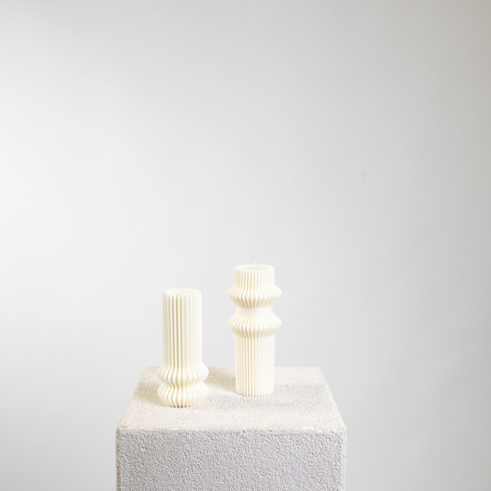 Freya Ribbed Sculptural Soy Wax Candle